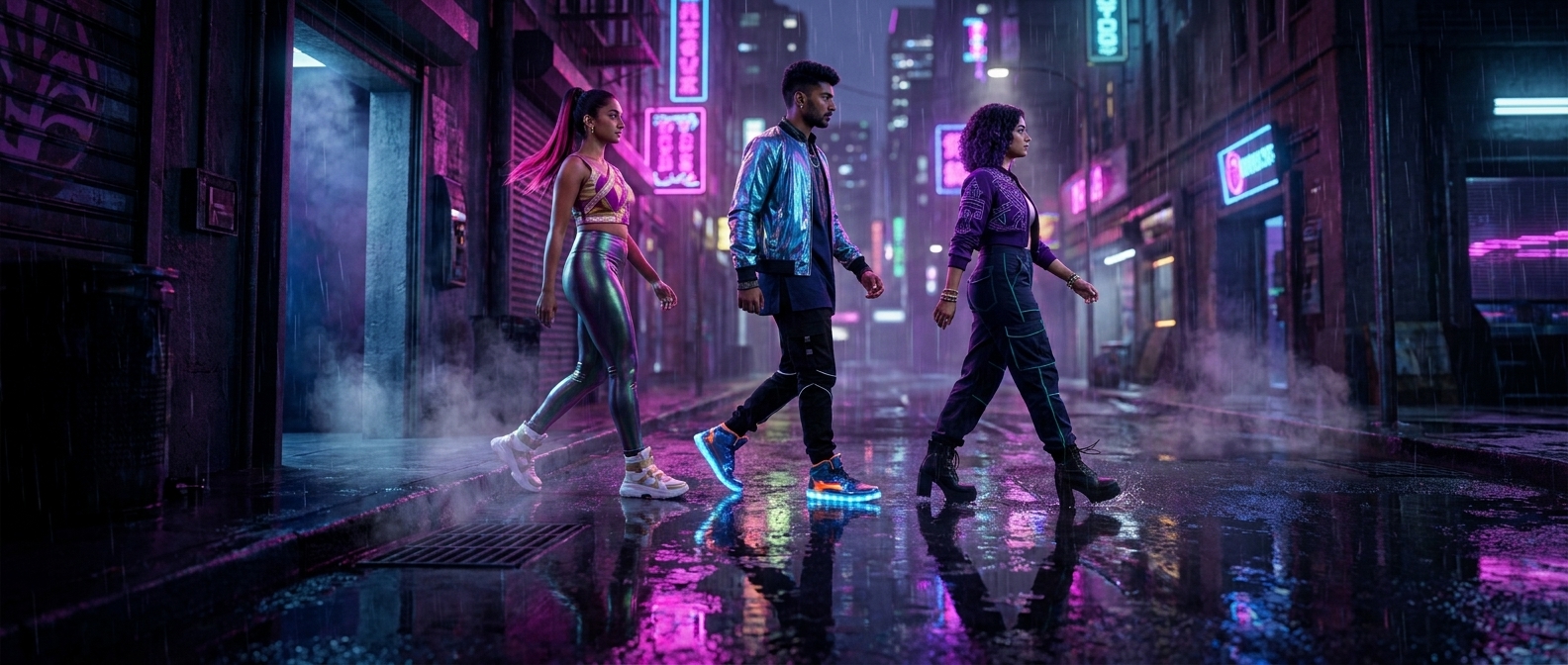 Neon Mumbai Three Young Adult Bollywood
